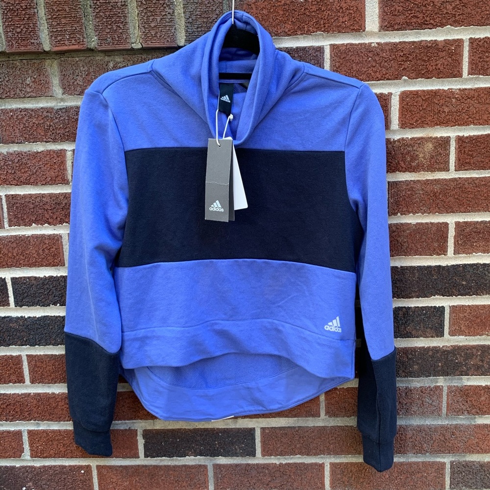 Adidas Cowl Neck Cropped Sweatshirt